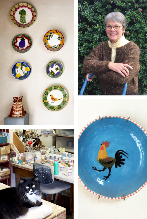 K. DeBord hand-painted Pottery in Carmel Valley