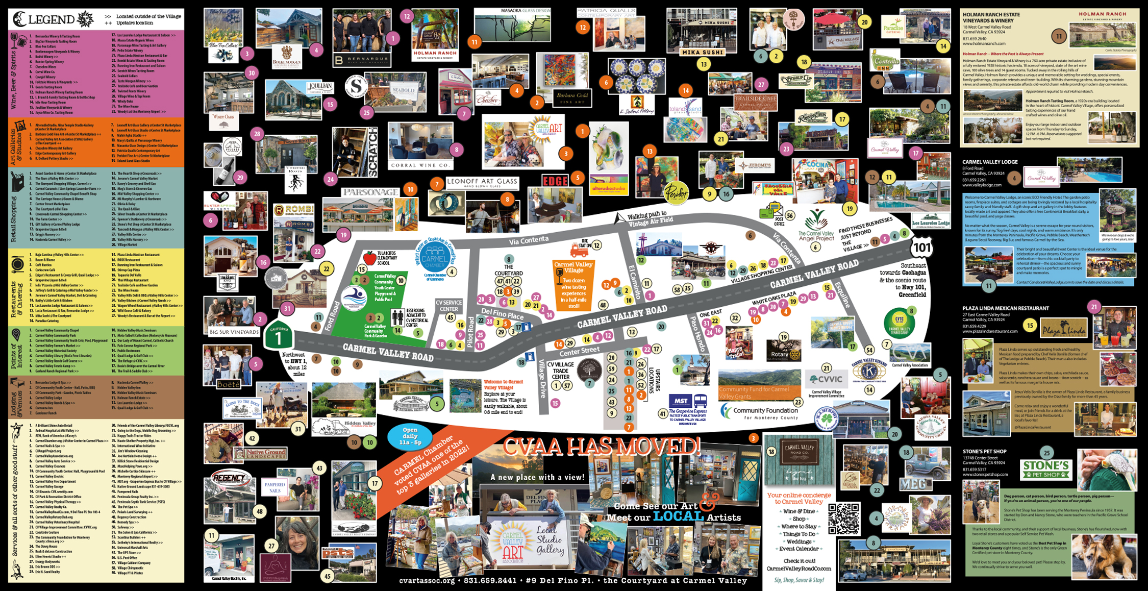 Carmel Valley Road & Village Map 2022 INSIDE